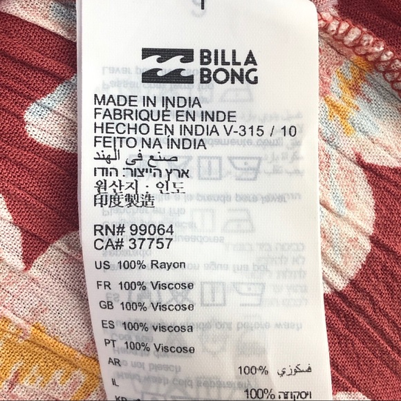 Billabong | NWT Bell Sleeve Floral Top M - Picture 5 of 5